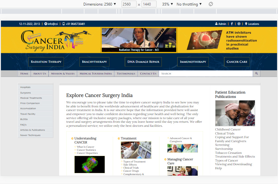 Relative Responsive Design for Screen width 2560px and height 1440px