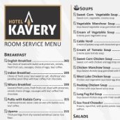 Room Service Menu Card Design